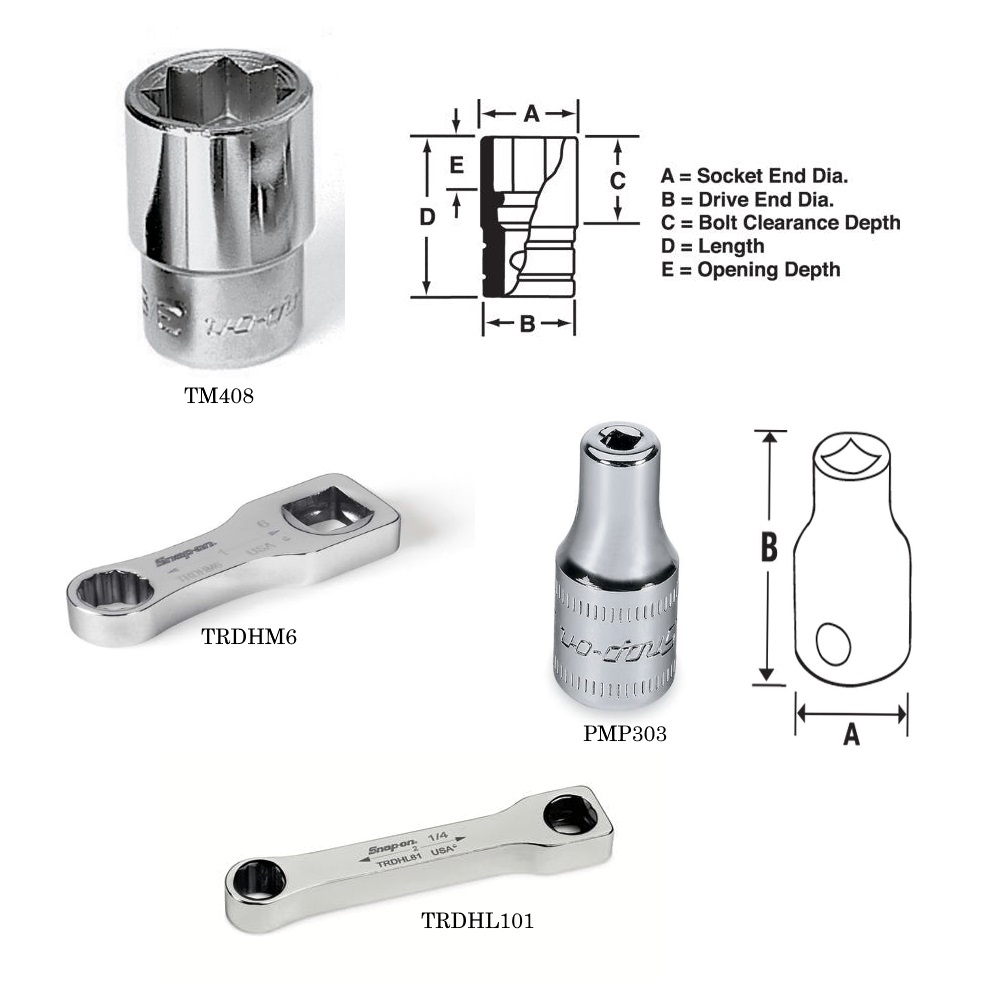 Snapon-1/4" Drive Tools-Special Application Sockets